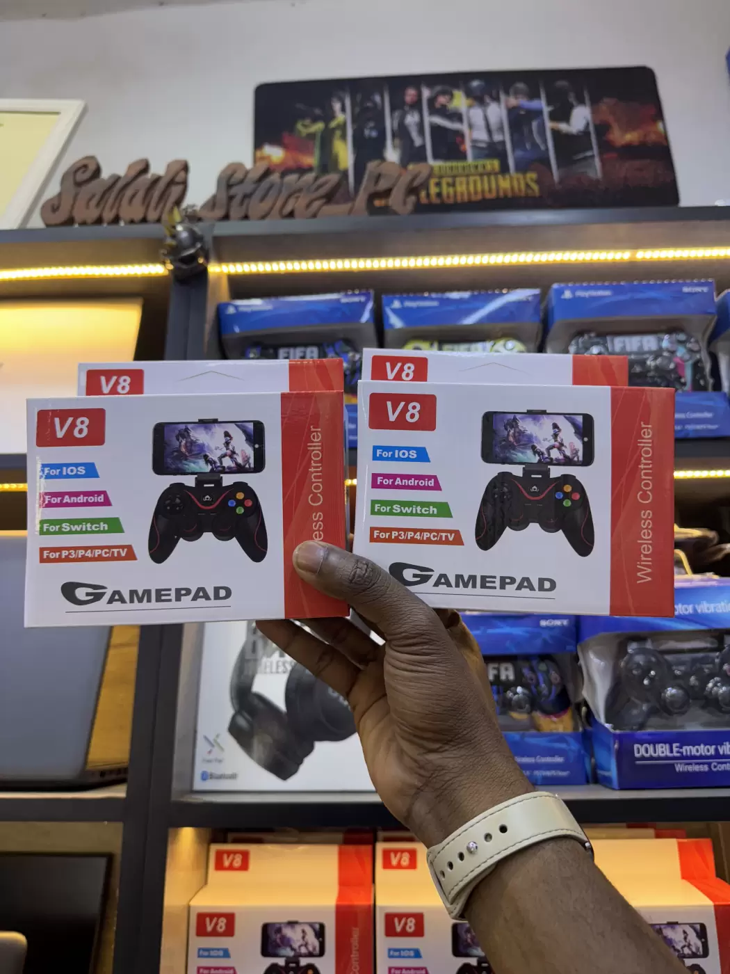 V8 Wireless Gaming Controller Gamepad for Android, Ios, Pc, Ps3